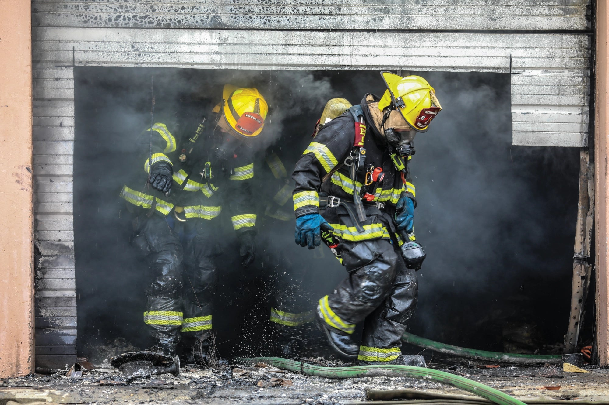 Fire Fighters working photo