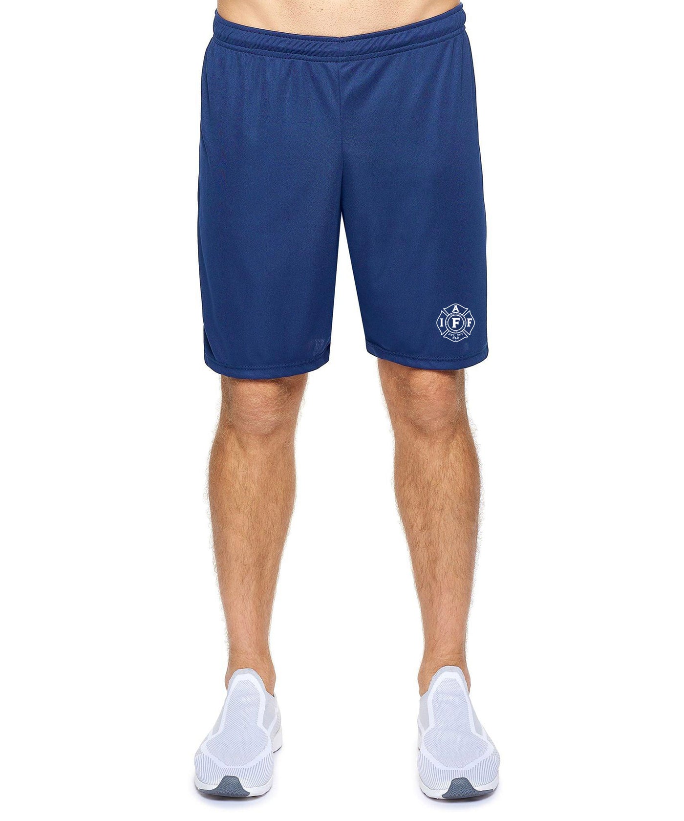 Navy Blue IAFF Shorts front model