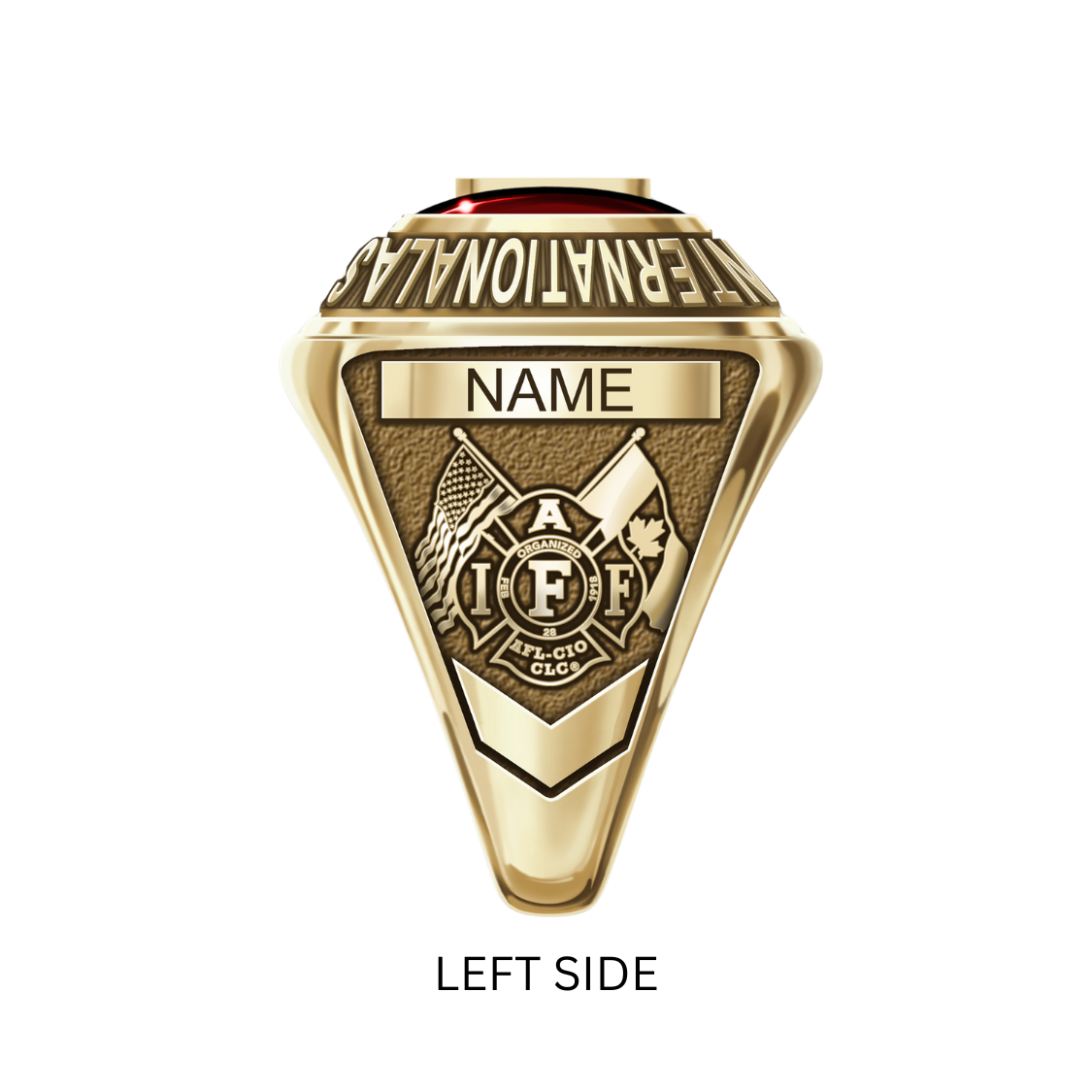 IAFF Member Ring - Gold - left side