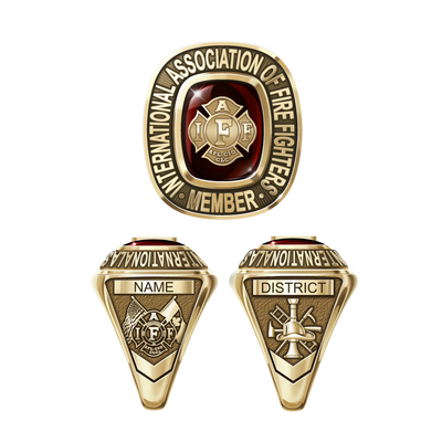IAFF Member Ring - Gold - three sides