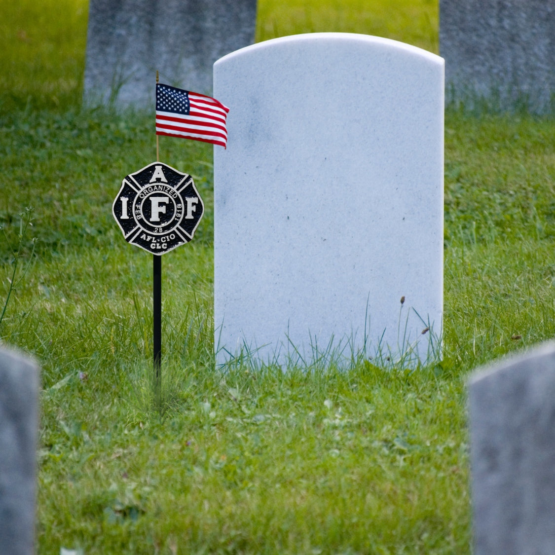 IAFF Gravestone Marker - Flag 1