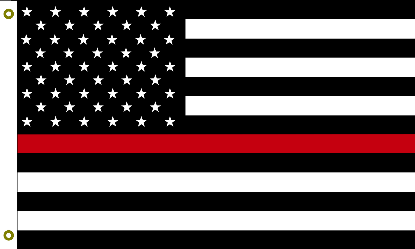 Thin Red Line USA Flag