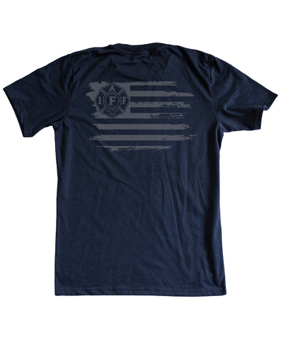 IAFF American Flag Shirt - Back
