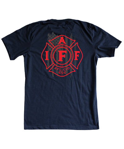 IAFF Red Decal Shirt - Back