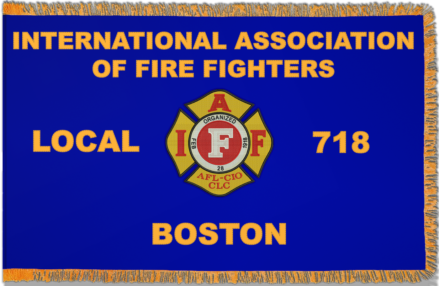 Custom IAFF Applique Flag