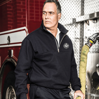 Job Site Quarter Zip - Black - Lifestyle Job