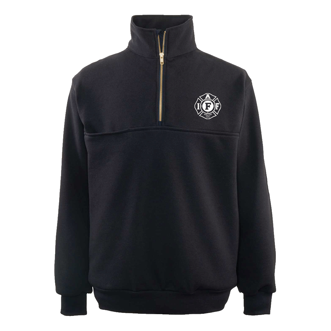 Job Site Quarter Zip - Black - White Background