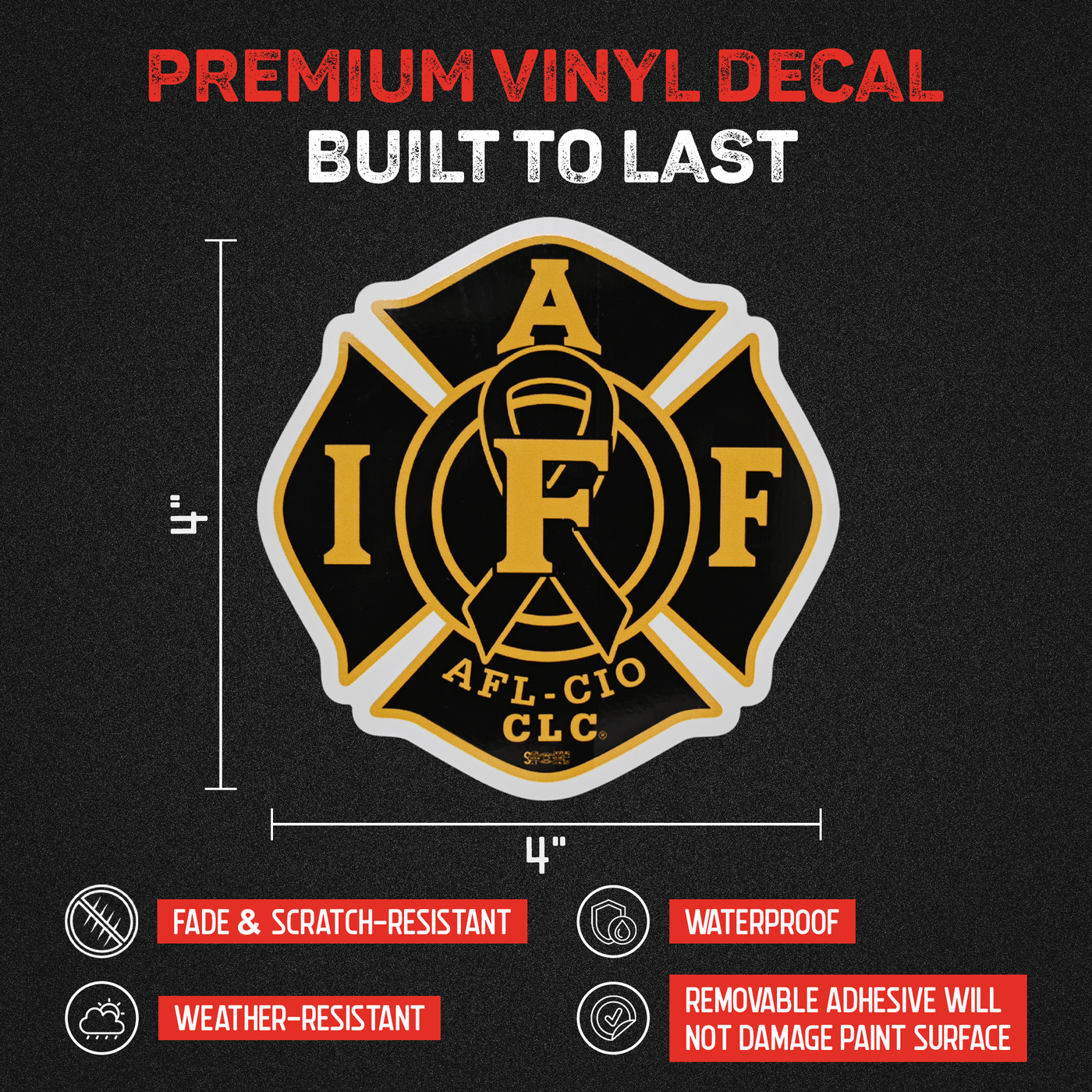 Memorial Black/Gold Decal - 4