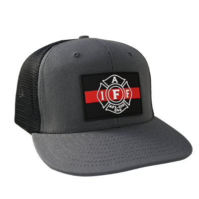 Thin Red Line PVC Patch - Charcoal