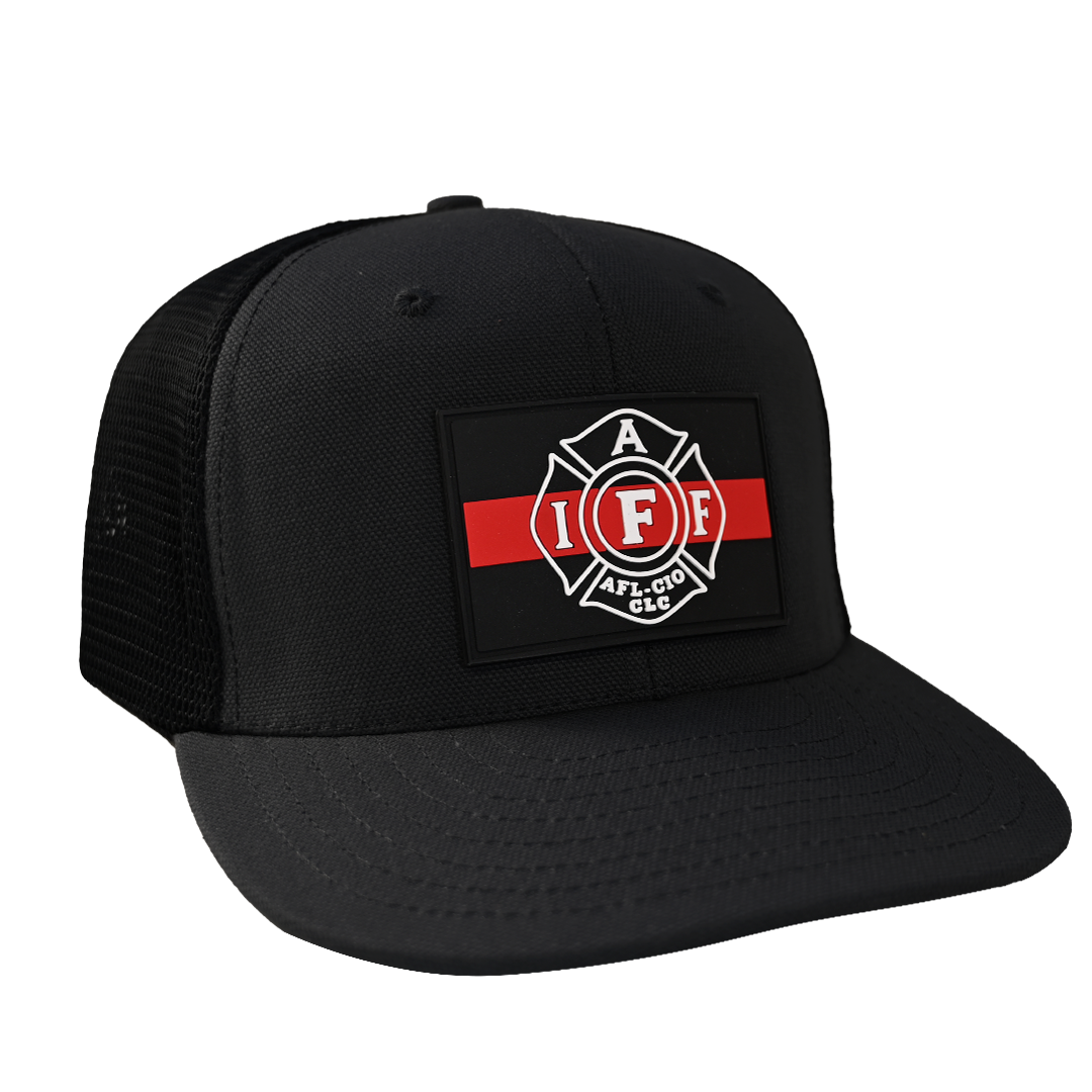 Thin Red Line PVC Patch - Black