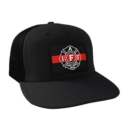 Thin Red Line PVC Patch - Black