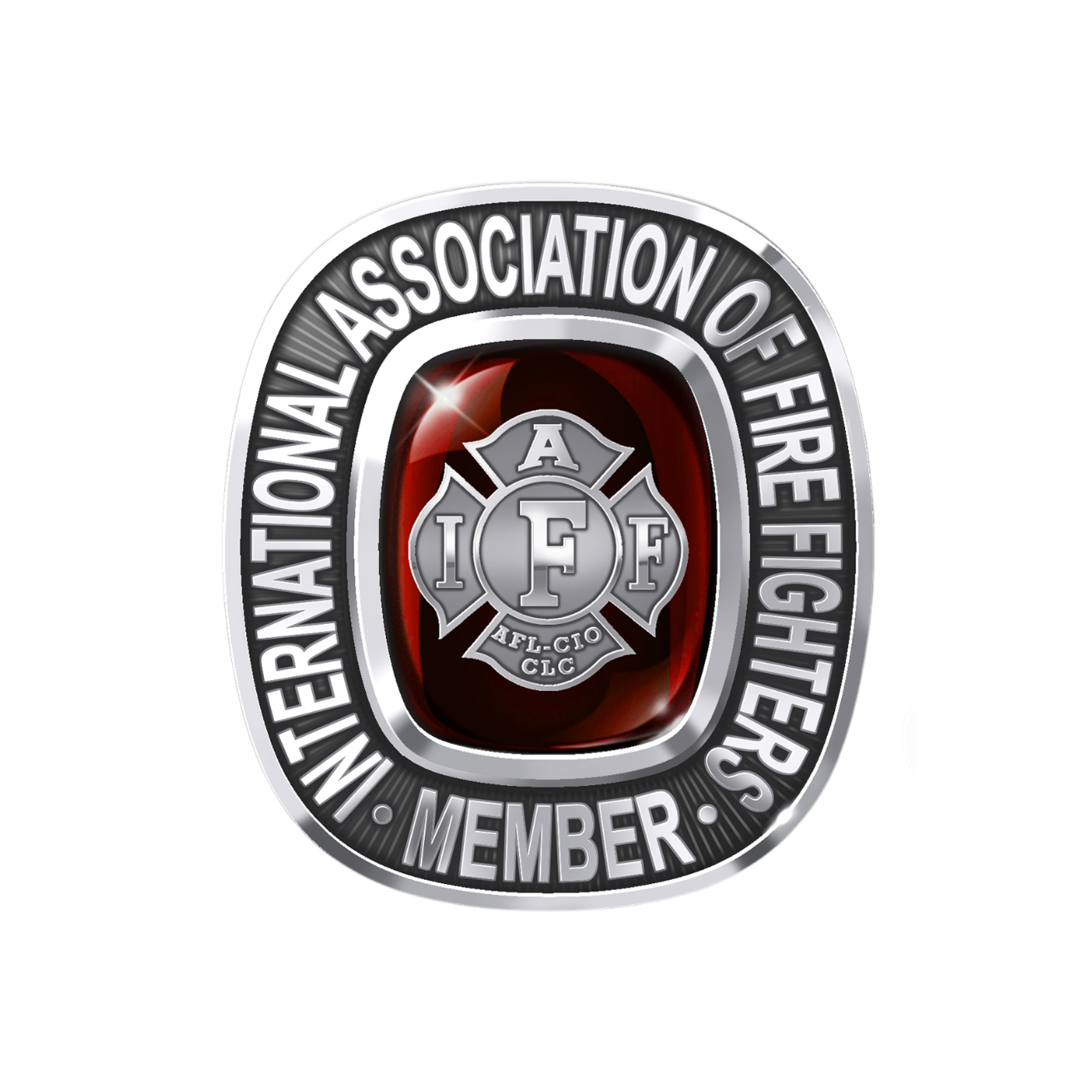 IAFF Member Ring - Sterling Silver - Top