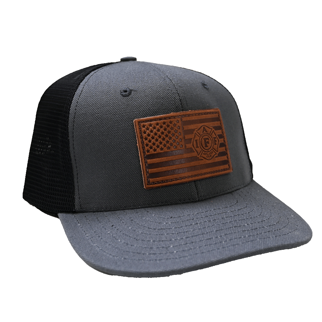 IAFF Flag Hat Charcoal