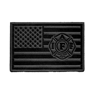 IAFF velcro patch - black leather